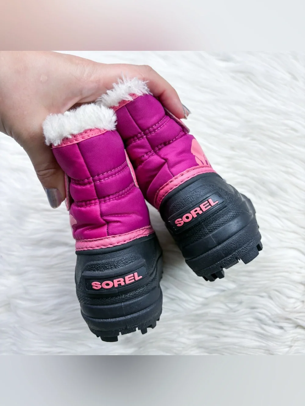 Sorel Snow Commander Snow Winter Boot Tropic Pink Deep Blush NEW Toddler Girls 4